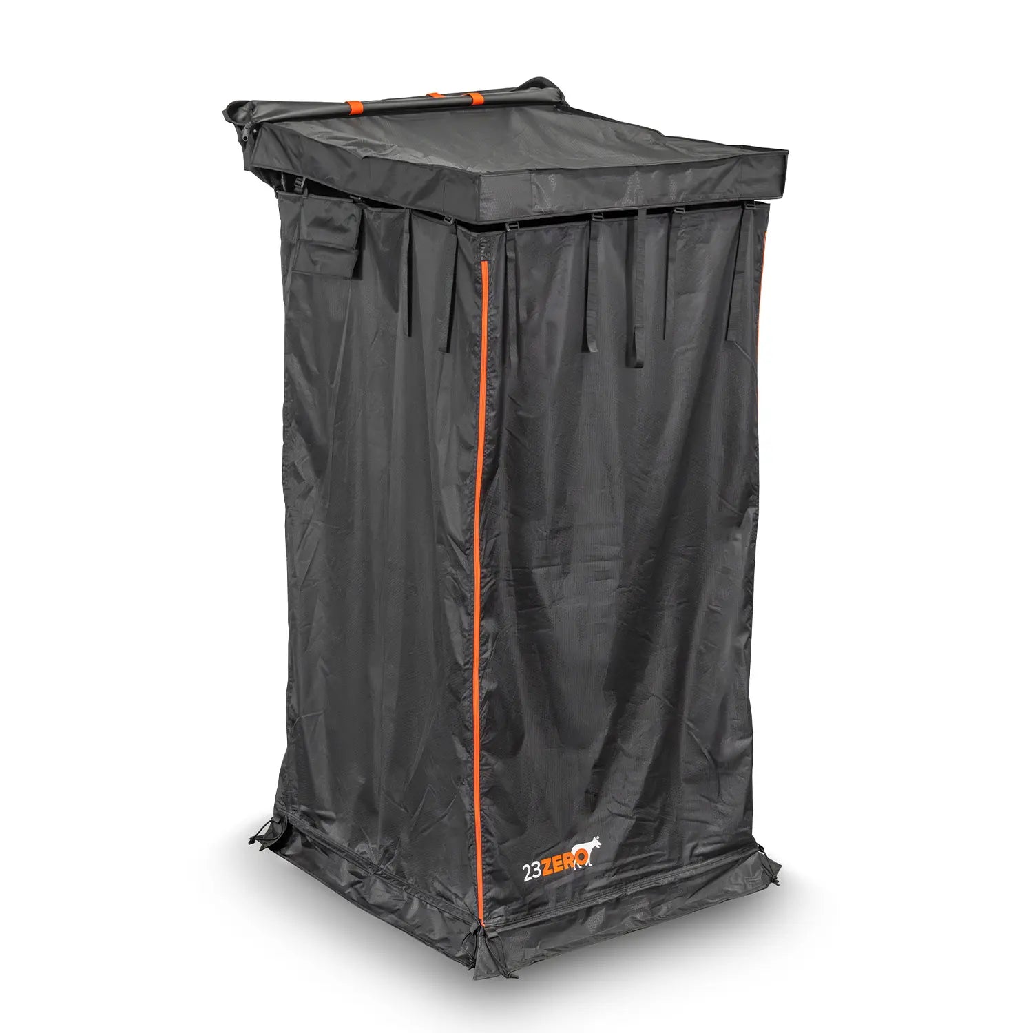 23Zero Rask Shower Enclosure with roof and orange accents