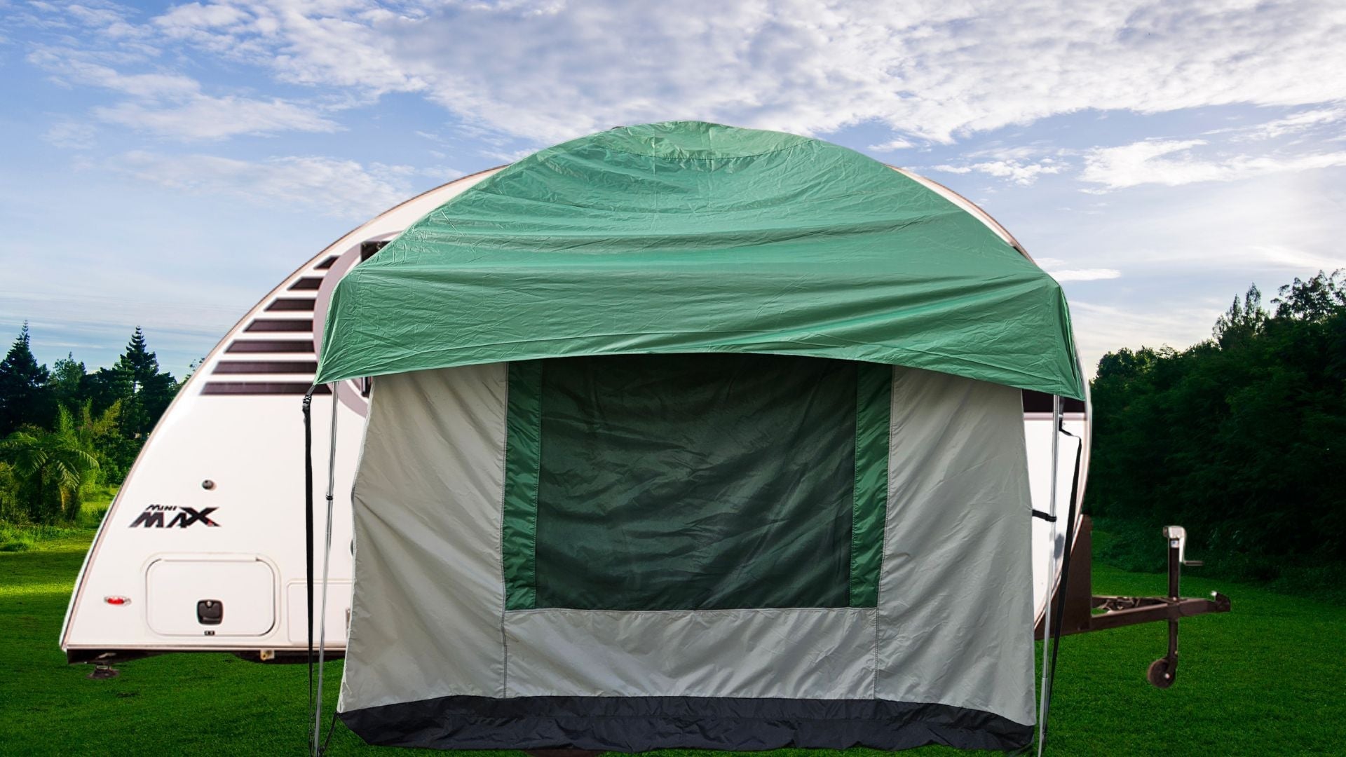 10x10 Side Mount Screen Room Tent by PahaQue for Camping and Outdoor Adventures