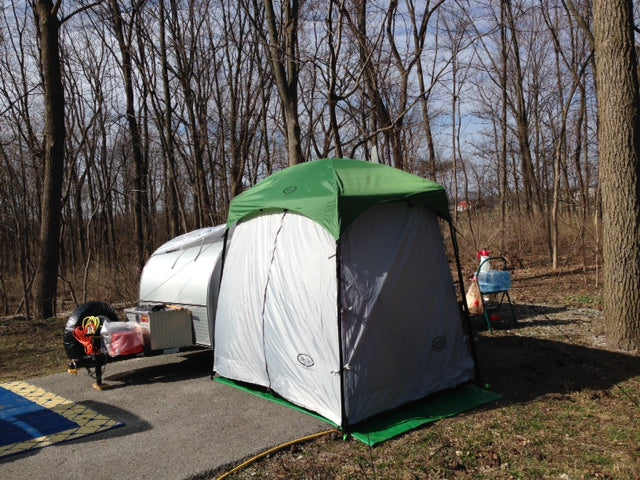 mini trailer tent 5x7 Trailer Side Tent Screen Room for Camping and Outdoor Adventures