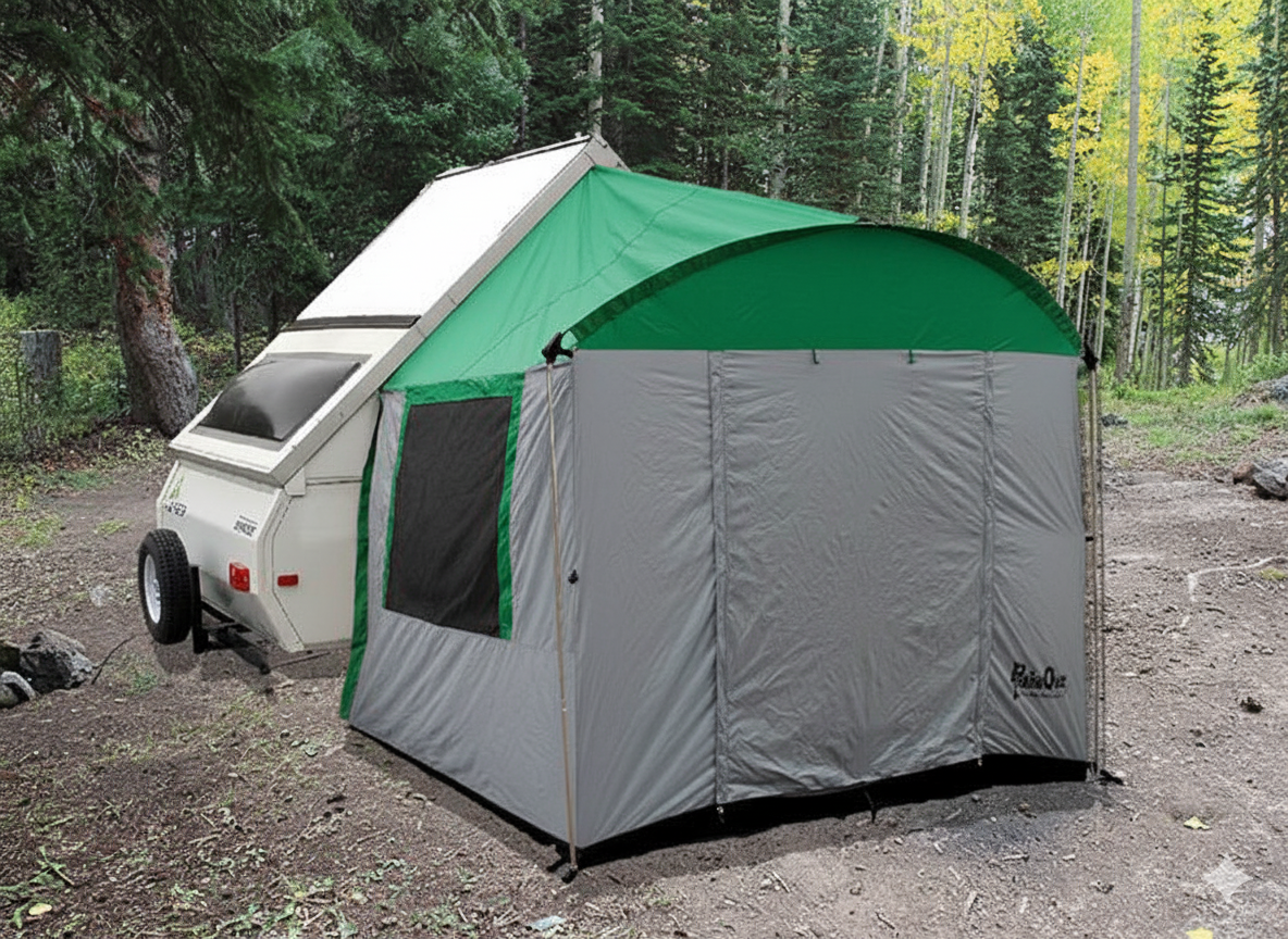 A-Frame Trailer Side Tent for Aliner Chalet Rockwood Jayco 12 Foot and 15 Foot Box Sizes