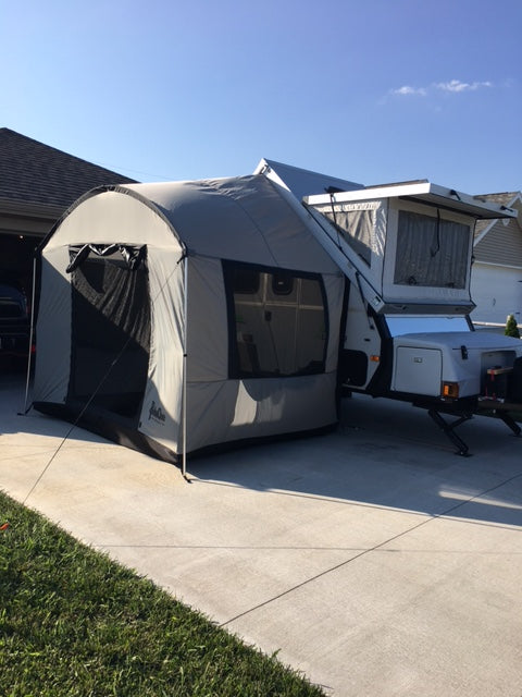 A-Frame Trailer Side Tent for Aliner Chalet Rockwood Jayco 12 Foot and 15 Foot Box Sizes